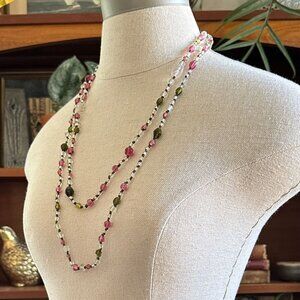 Vintage 46" Glass Bead Necklace